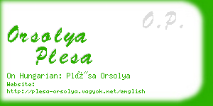 orsolya plesa business card